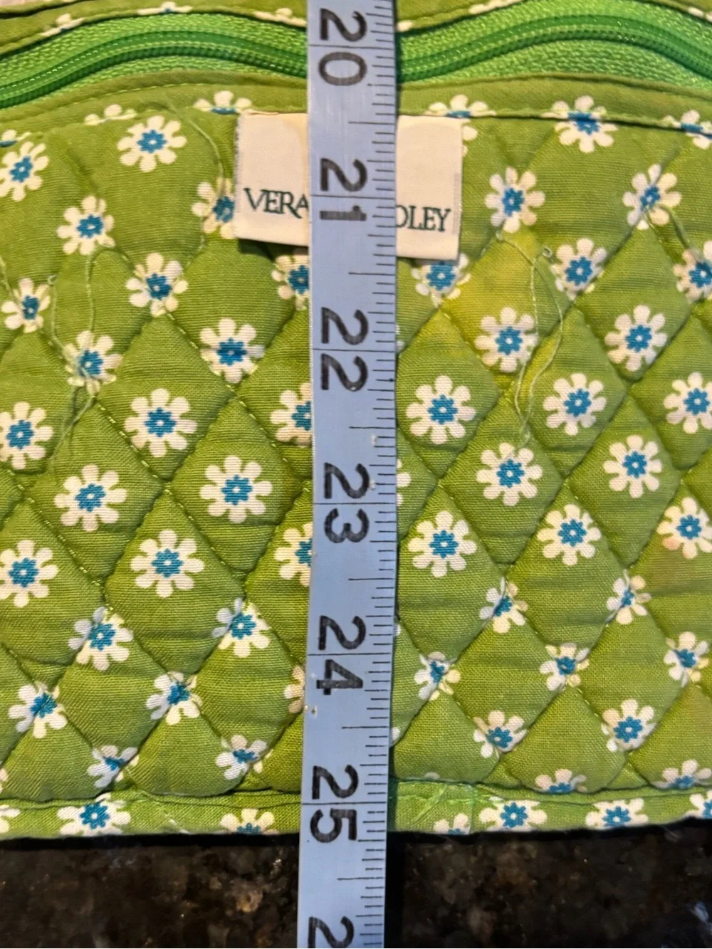 VTG Vera Bradley Green Apple Toiletry Bag Hanging Organizer Y2K